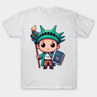 A Whimsical Tribute to American Culture in Cartoon Style T-Shirt T-Shirt